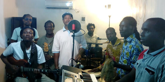 Zieti rehearsing at their spot in Marcory